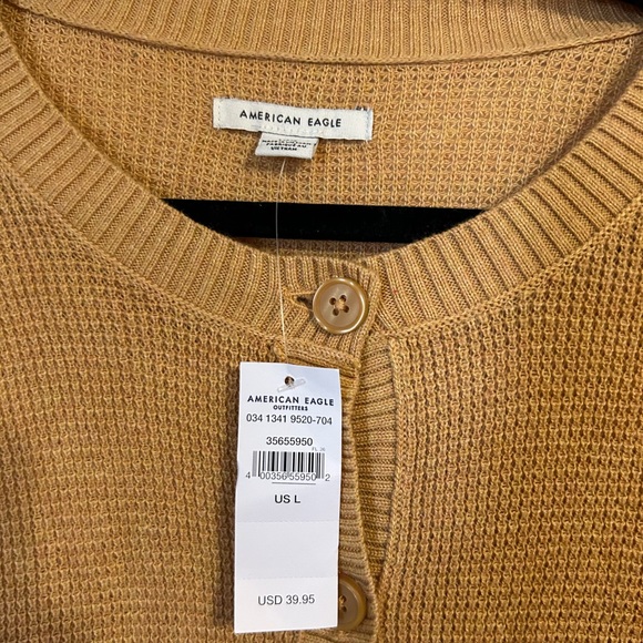 American Eagle yellow button sweater NWT - Picture 3 of 4